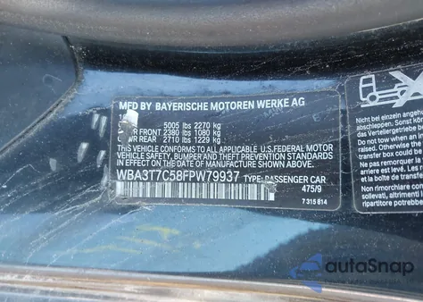 2015 BMW 435I xDrive from USA, damaged, VIN WBA3T7C58FPW79937